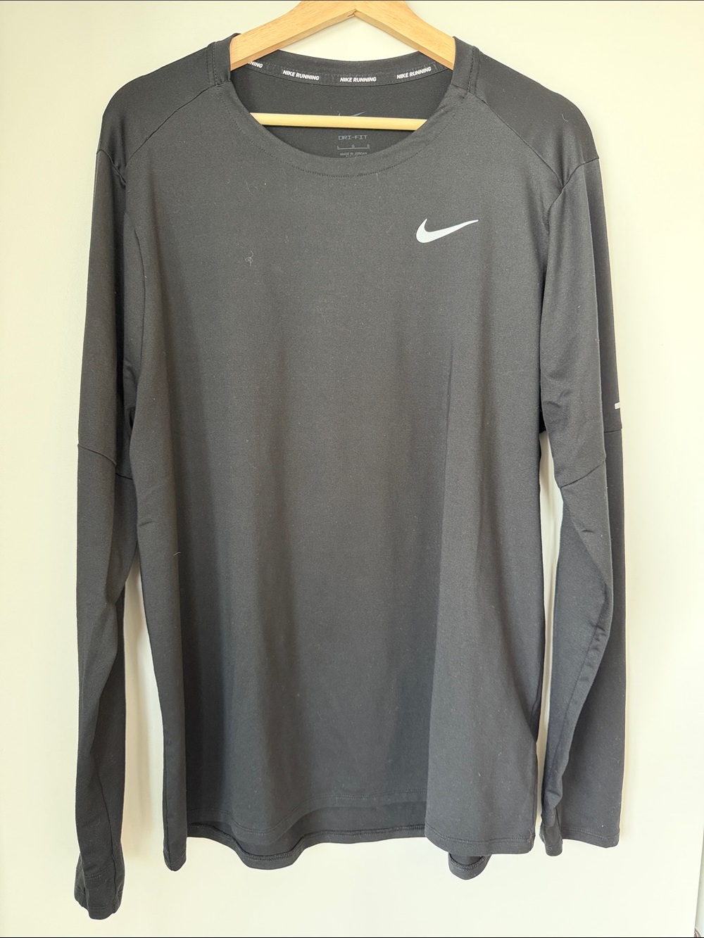Nike Long-Sleeve Dri-FIT Athletic Shirt - Black with White Swoosh